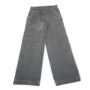 Cherry LA Wide Leg Carpenter Pant in Vintage Teal